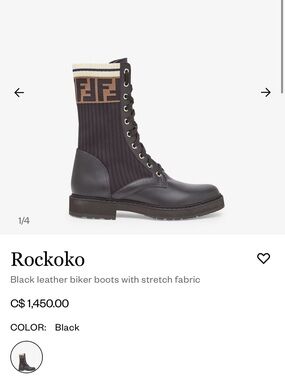 Fendi Combat Boots Size 38